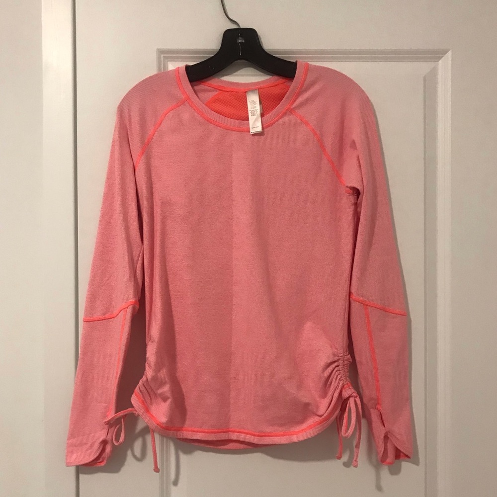 LUCY Tech Women's Orange Long Sleeve Workout Top